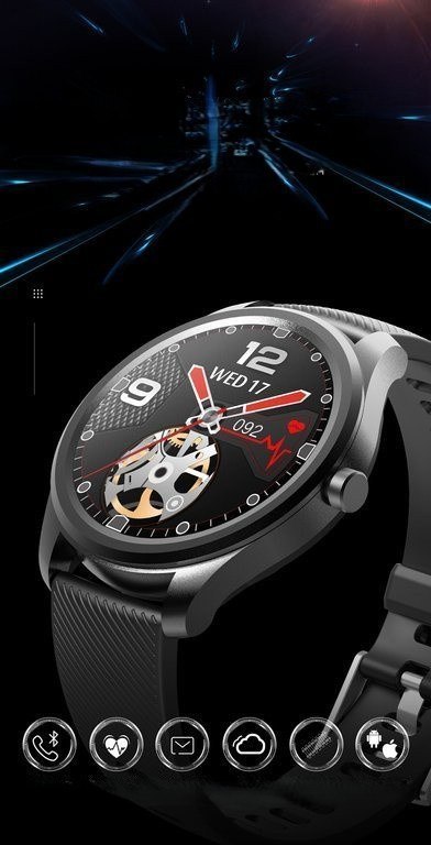 SMARTWATCH MĘSKI G. Rossi SW012-5 gold/gray + dodatkowa BRANSOLETA (sg007e)