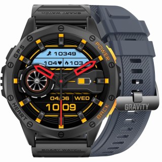 SMARTWATCH MĘSKI GRAVITY GT24-1 - LATARKA, DODATKOWY PASEK (sg033a)
