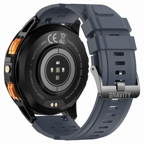 SMARTWATCH MĘSKI GRAVITY GT24-1 - LATARKA, DODATKOWY PASEK (sg033a)
