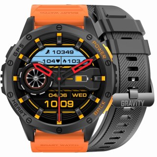 SMARTWATCH MĘSKI GRAVITY GT24-3 - LATARKA, DODATKOWY PASEK (sg033c)