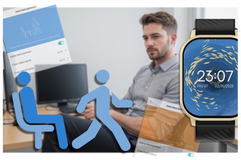 SMARTWATCH UNISEX GRAVITY GT15-6 - ROZMOWY BLUETOOTH, DODATKOWY PASEK (sg029f)