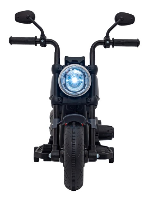 Motorek Chopper FASTER na akumulator dla dzieci Szary + Radio FM + Panel audio + LED