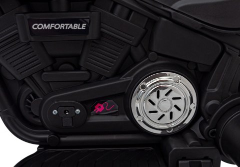 Motorek Chopper FASTER na akumulator dla dzieci Szary + Radio FM + Panel audio + LED