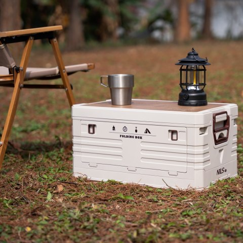 NCB4002 SKŁADANA SKRZYNIA KEMPINGOWA Z FUNKCJĄ STOŁU 2W1 ZIELONA NILS CAMP