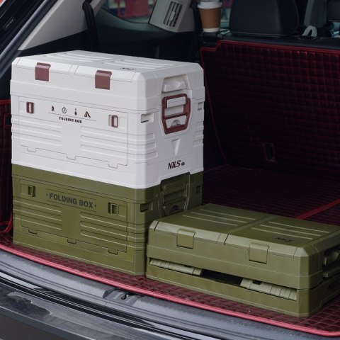 NCB4003 SKŁADANA SKRZYNIA KEMPINGOWA Z POKRYWĄ ZIELONA NILS CAMP