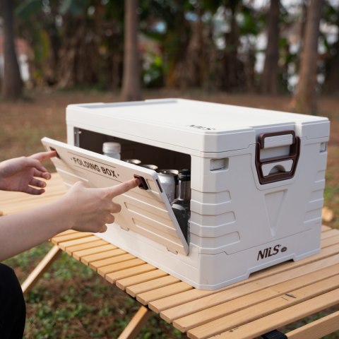 NCB4004 SKŁADANA SKRZYNIA KEMPINGOWA Z POKRYWĄ 50L NILS CAMP