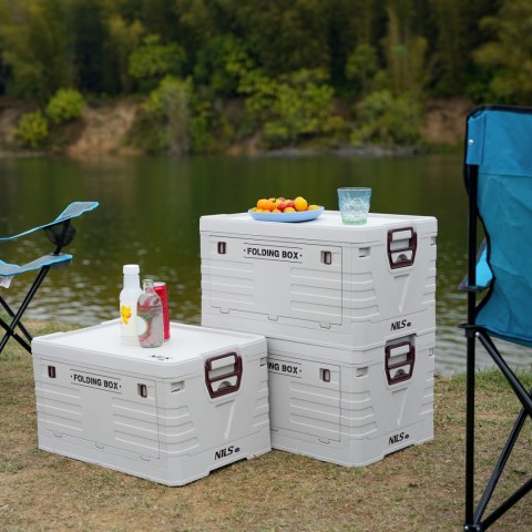 NCB4004 SKŁADANA SKRZYNIA KEMPINGOWA Z POKRYWĄ 50L NILS CAMP