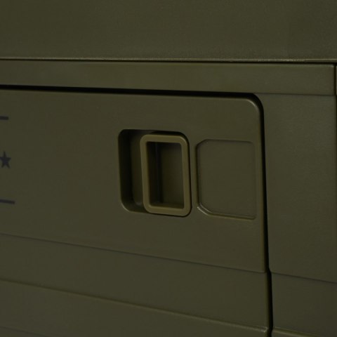 NCB4004 SKŁADANA SKRZYNIA KEMPINGOWA Z POKRYWĄ ZIELONA 50L NILS CAMP