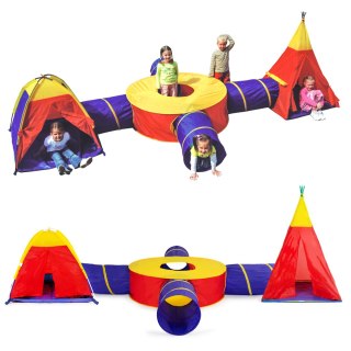 Zestaw namiotów dla dzieci 7w1 domki + 4 tunele