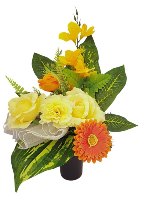 BUKIET WKŁAD DO WAZONU KWIATY NA CMENTARZ WZÓR JESIENNY