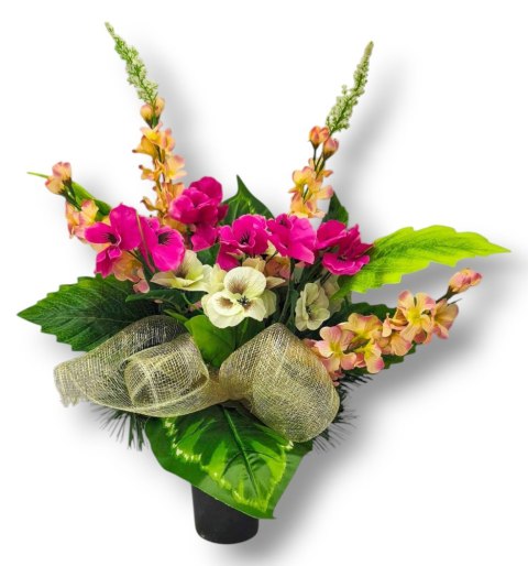 BUKIET WKŁAD DO WAZONU KWIATY STROIK NA CMENTARZ GRÓB POMNIK WZÓR WIOSENNY