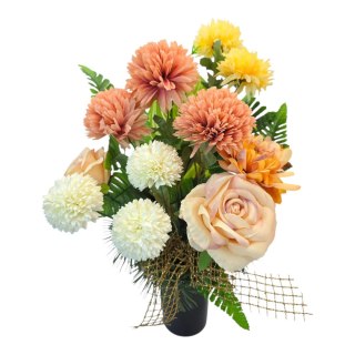 BUKIET WKŁAD DO WAZONU SZTUCZNE KWIATY NA CMENTARZ NA WSZYSTKICH ŚWIĘTYCH