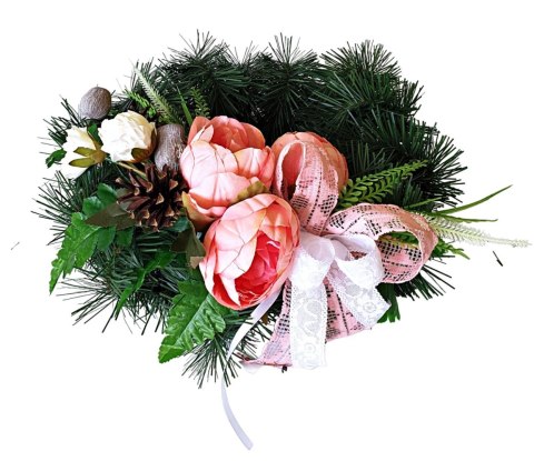 DEKORACJA GROBU WIĄZANKA STROIK WIANEK NA CMENTARZ