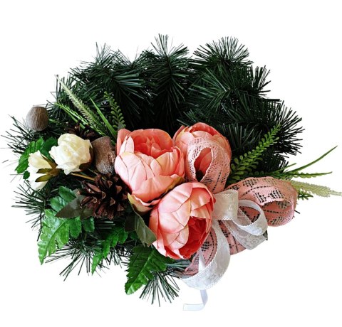 DEKORACJA GROBU WIĄZANKA STROIK WIANEK NA CMENTARZ