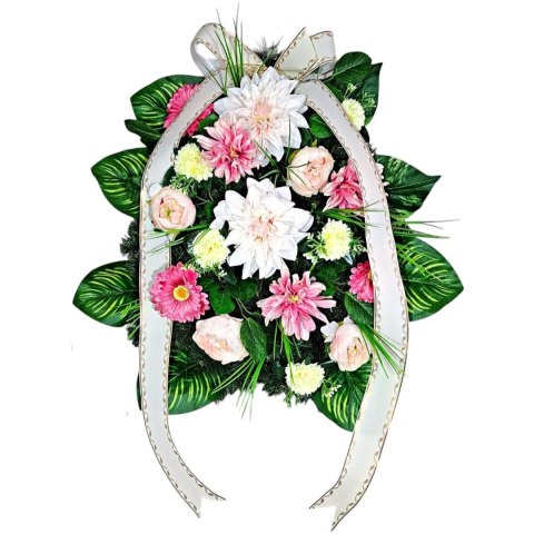 DUŻY WIENIEC NA POGRZEB XL + WŁASNY NAPIS NA SZARFIE