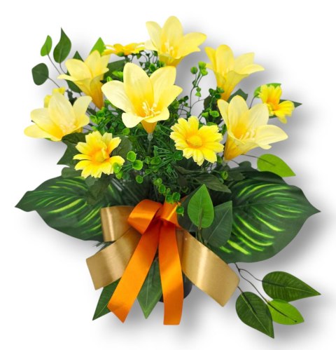 KWIATY NA CMENTARZ BUKIET DO WAZONU SZTUCZNE KWIATY