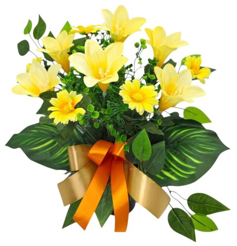 KWIATY NA CMENTARZ BUKIET DO WAZONU SZTUCZNE KWIATY