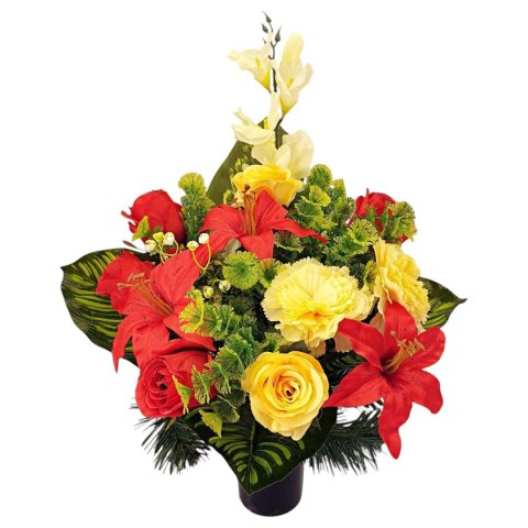 PIĘKNY BUKIET NA CMENTARZ KWIATY DO WAZONU STROIK NA GRÓB