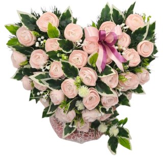 PRZEPIĘKNE DUŻE SERCE XL STROIK NA CMENTARZ GRÓB KOMPOZYCJA KWIATOWA