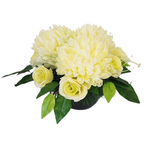 STROIK NA CMENTARZ CHRYZANTEMY RÓŻE DEKORACJA Z OBCIĄŻENIEM