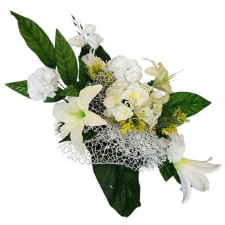 STROIK NA CMENTARZ XL KWIATY NA GRÓB Z OBCIĄŻENIEM +/- 45 cm x 37 cm