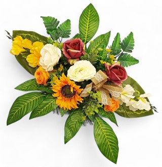 STROIK NA CMENTARZ POMNIK KOMPOZYCJA KWIATOWA NA GRÓB