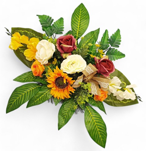 STROIK NA CMENTARZ POMNIK KOMPOZYCJA KWIATOWA NA GRÓB