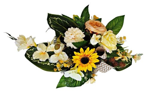 STROIK NA CMENTARZ POMNIK KOMPOZYCJA KWIATOWA NA GRÓB