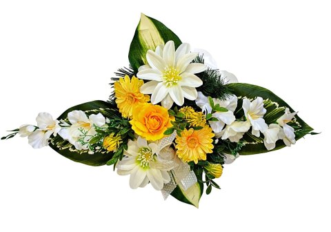 STROIK NA POMNIK KOMPOZYCJA KWIATOWA NA GRÓB CMENTARZ