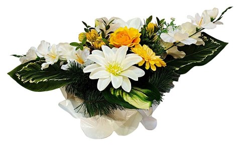 STROIK NA POMNIK KOMPOZYCJA KWIATOWA NA GRÓB CMENTARZ