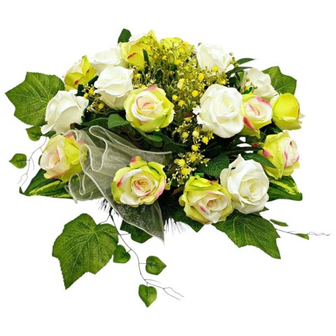 STROIK NA POMNIK KOMPOZYCJA KWIATOWA NA GRÓB DONICA Z OBCIĄŻENIEM