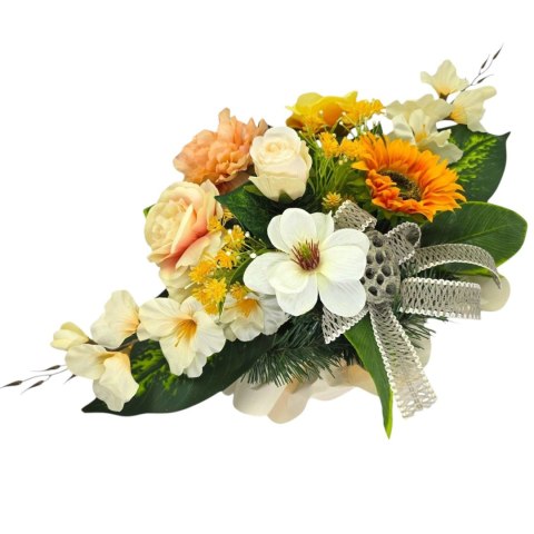 STROIK NA POMNIK KOMPOZYCJA KWIATOWA NA GRÓB NAGROBEK Z OBCIĄŻENIEM