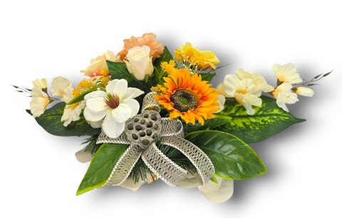 STROIK NA POMNIK KOMPOZYCJA KWIATOWA NA GRÓB NAGROBEK Z OBCIĄŻENIEM