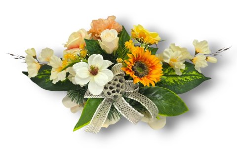 STROIK NA POMNIK KOMPOZYCJA KWIATOWA NA GRÓB NAGROBEK Z OBCIĄŻENIEM