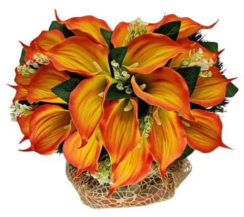 STROIK NA POMNIK KOMPOZYCJA KWIATOWA NA GRÓB SERCE Z OBCIĄŻENIEM