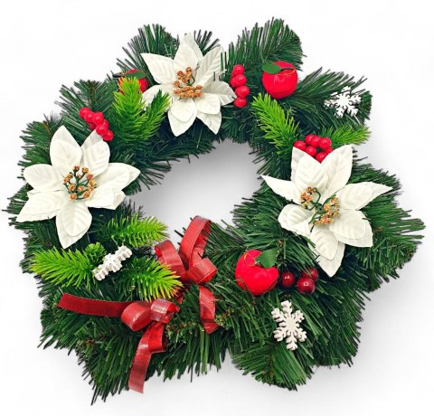 STROIK ŚWIĄTECZNY DEKORACJA WIANEK NA ŚCIANĘ STÓŁ DRZWI 40cm