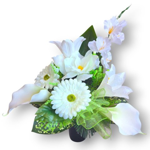 BUKIET WKŁAD DO WAZONU KWIATY NA CMENTARZ GRÓB ŚWIĘTO ZMARŁYCH