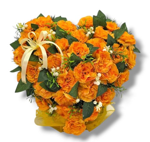 DUŻE SERCE XL STROIK NA CMENTARZ GRÓB NAGROBNA KOMPOZYCJA KWIATOWA