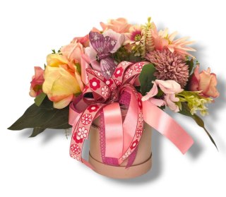 FLOWERBOX KWIATY W PUDEŁKU PREZENT NA DZIEŃ MATKI URODZINY IMIENINY