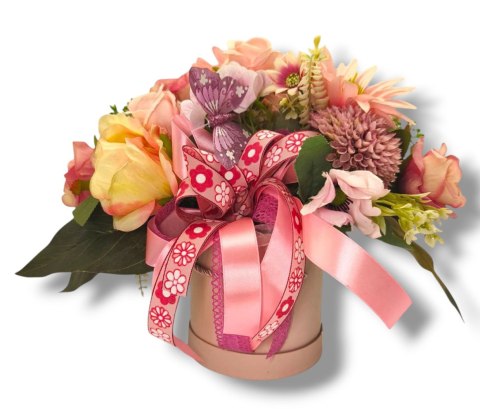 FLOWERBOX KWIATY W PUDEŁKU PREZENT NA DZIEŃ MATKI URODZINY IMIENINY