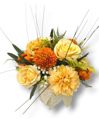 FLOWERBOX POMARAŃCZOWE KWIATY W PUDEŁKU NA DZIEŃ MATKI URODZINY IMIENINY