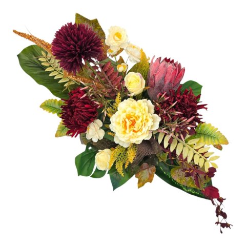 KOMPLET ZESTAW NA CMENTARZ STROIK I BUKIET KWIATY NA GRÓB POMNIK