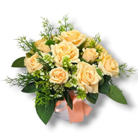 LUKSUSOWY FLOWERBOX RÓŻE W PUDEŁKU NA DZIEŃ MATKI URODZINY IMIENINY