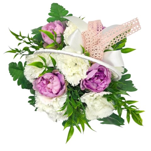 MAŁY STROIK NA CMENTARZ KWIATY NA GRÓB POMNIK MISA Z OBCIĄŻENIEM