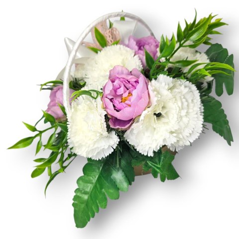 MAŁY STROIK NA CMENTARZ KWIATY NA GRÓB POMNIK MISA Z OBCIĄŻENIEM