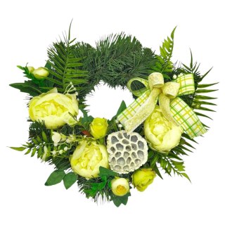 OKRĄGŁY STROIK WIĄZANKA WIANEK NA CMENTARZ DEKORACJA POD ZNICZ