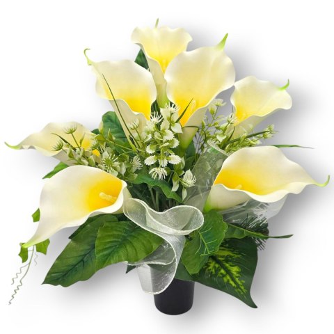 PIĘKNY DUŻY BUKIET WKŁAD DO WAZONU KWIATY NA CMENTARZ GRÓB POMNIK