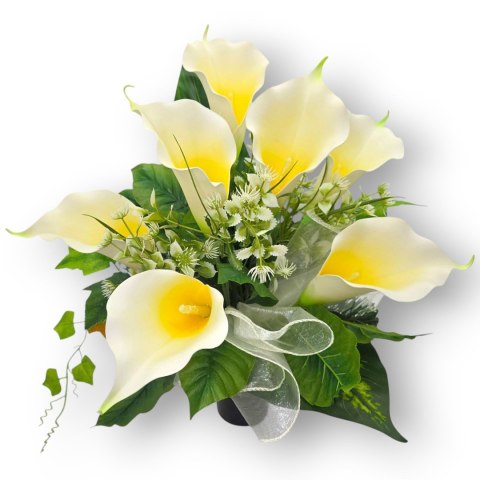 PIĘKNY DUŻY BUKIET WKŁAD DO WAZONU KWIATY NA CMENTARZ GRÓB POMNIK