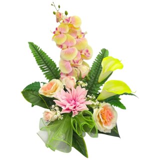 PREMIUM BUKIET ZE STORCZYKIEM WKŁAD DO WAZONU KWIATY NA CMENTARZ GRÓB POMNIK