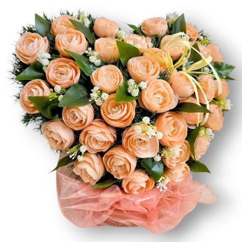 PRZEPIĘKNE DUŻE SERCE XL STROIK NA CMENTARZ GRÓB KOMPOZYCJA KWIATOWA